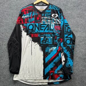 O'Neal Motocross Jersey Men's Size L Multicolor Long Sleeve MX Dirt Bike Riding